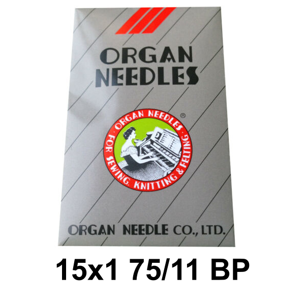 Organ Flat Shank Needle - 15x1 For Home Machines Ball Point