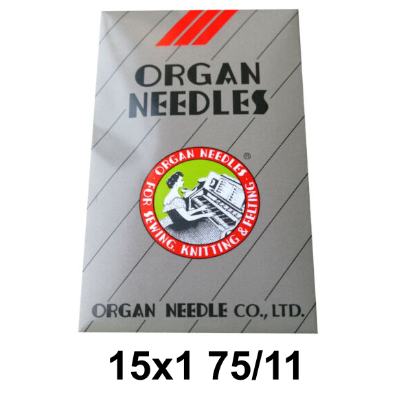Organ Flat Shank Needle - 15x1 For Home Machines Regular Point