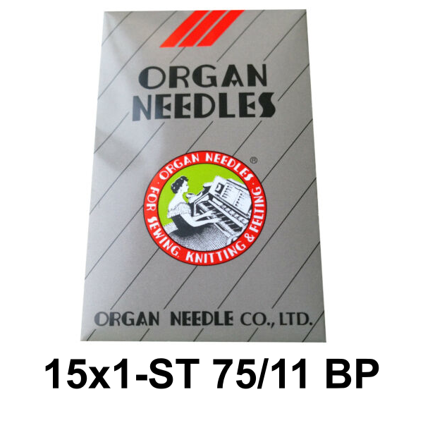 Organ Flat Shank- 15x1-ST Flat Shank for Metallic Threads