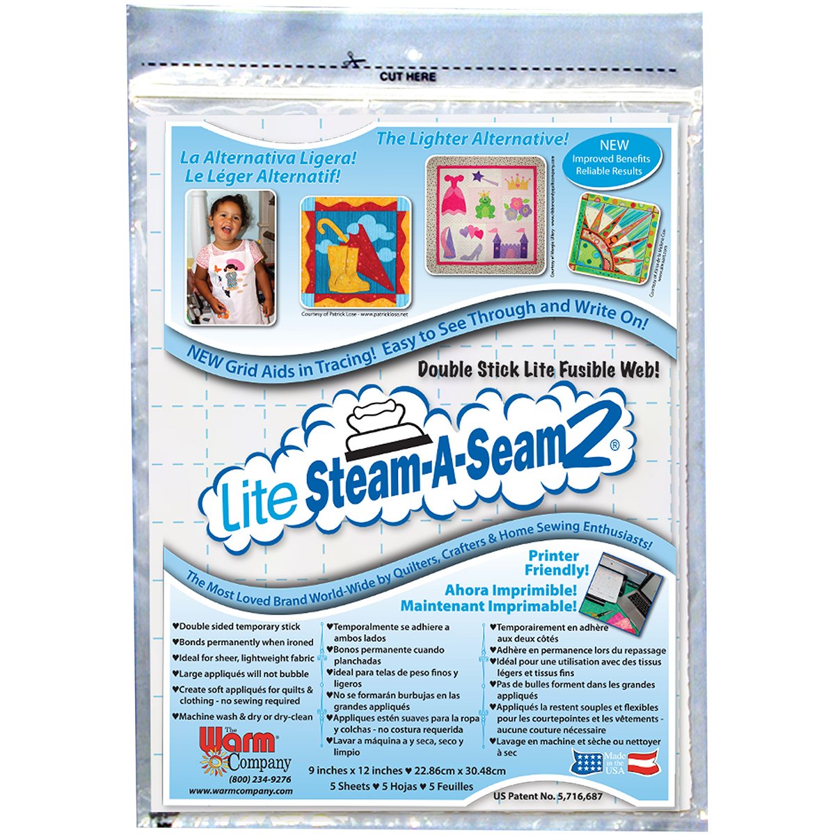 Lite Steam-A-Seam 2   9"x12" sheets