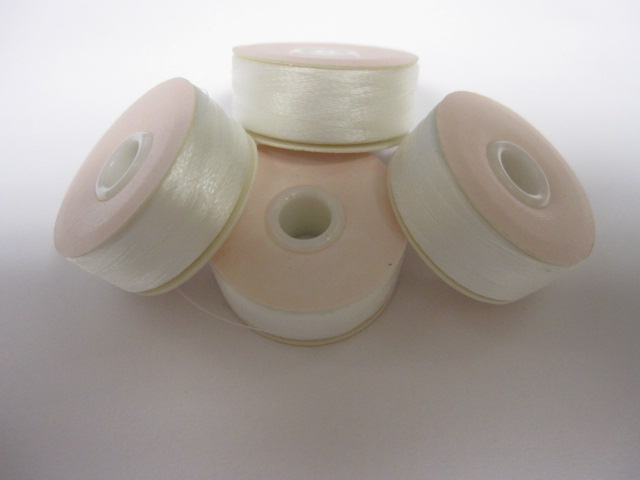New brothread 144pcs White 70D/2(60WT) Prewound Bobbin Thread Plastic